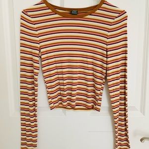 Wild Fable Fitted Rib-Knit Long Sleeve